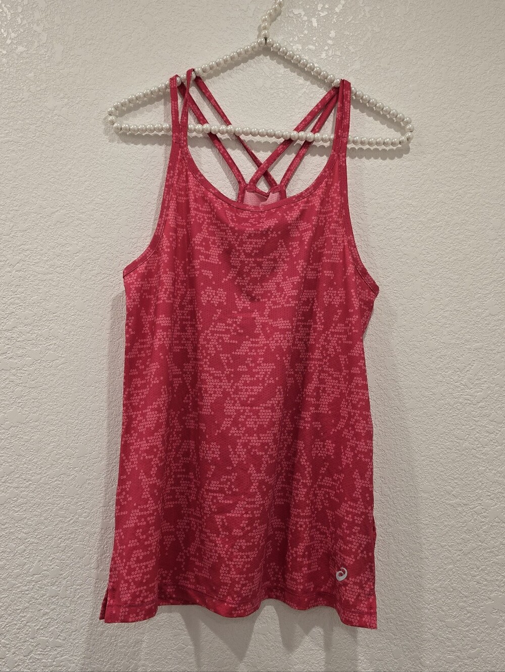 NWT ASICS athletic tank top deep fuchsia/ raspberry pink XS